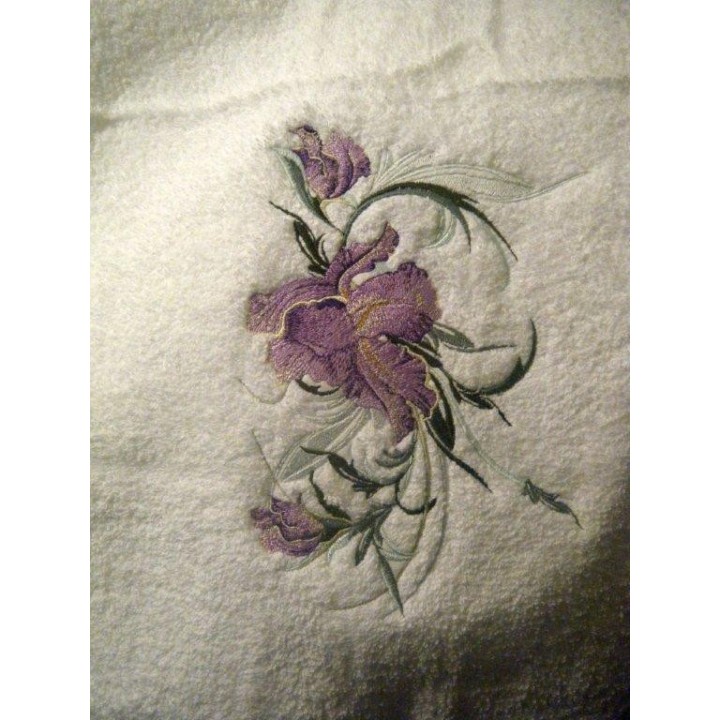 Big Swirl Iris  embroidery design - Embroidery Design