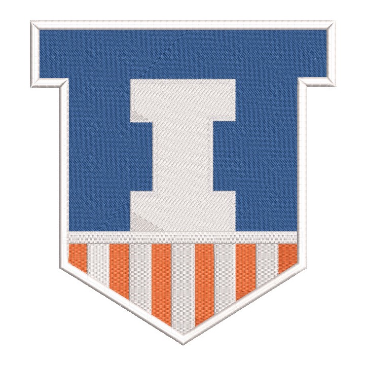 Illinois Fighting Illini Victory Shield embroidery design - Embroidery Design