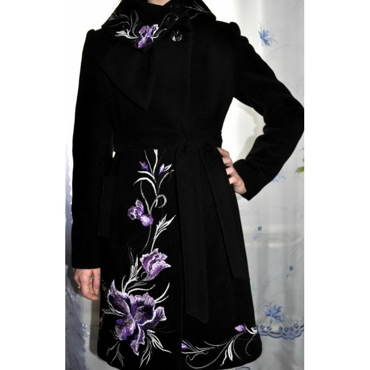 Big Swirl Iris  embroidery design - Embroidery Design