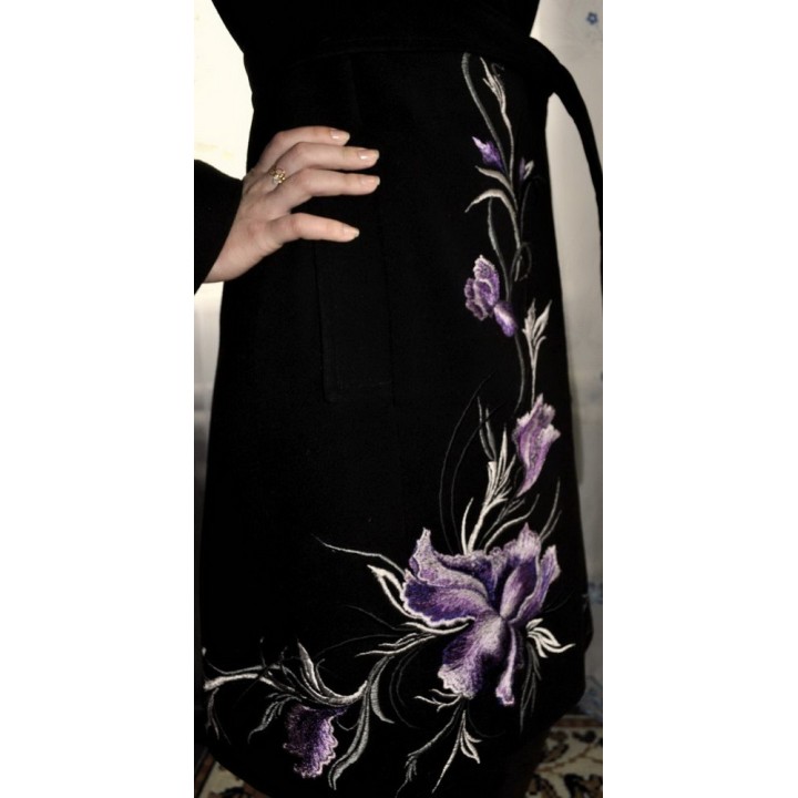 Big Swirl Iris  embroidery design - Embroidery Design