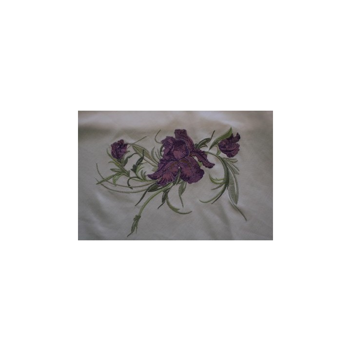 Big Swirl Iris  embroidery design - Embroidery Design