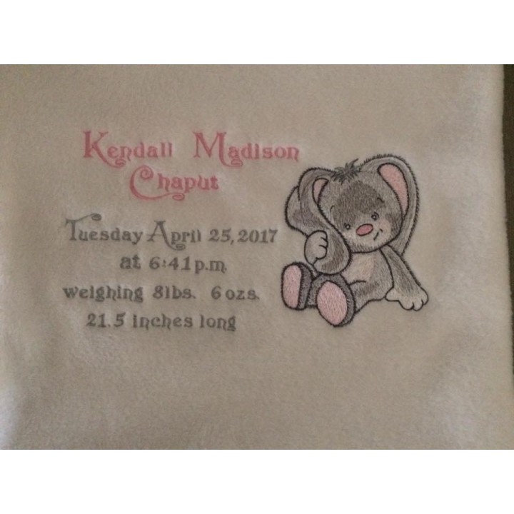 Charming Bunny Girl Embroidery Design for Crafts