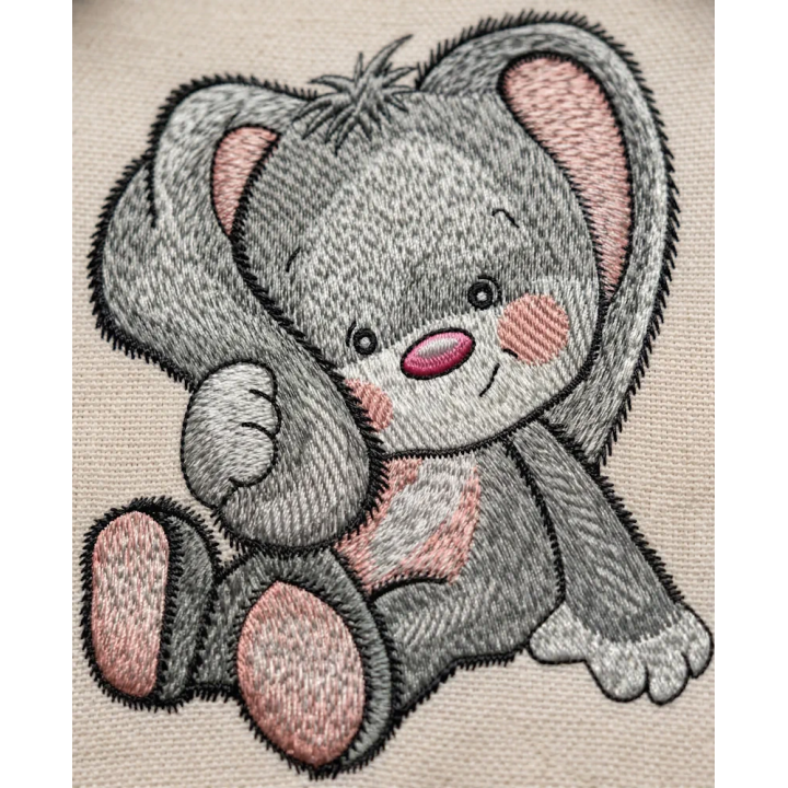 Charming Bunny Girl Embroidery Design for Crafts