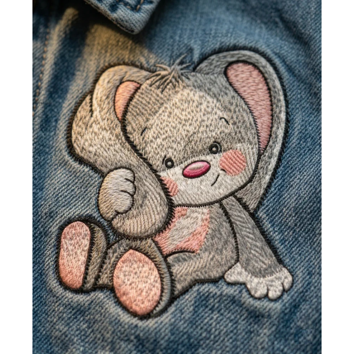 Charming Bunny Girl Embroidery Design for Crafts