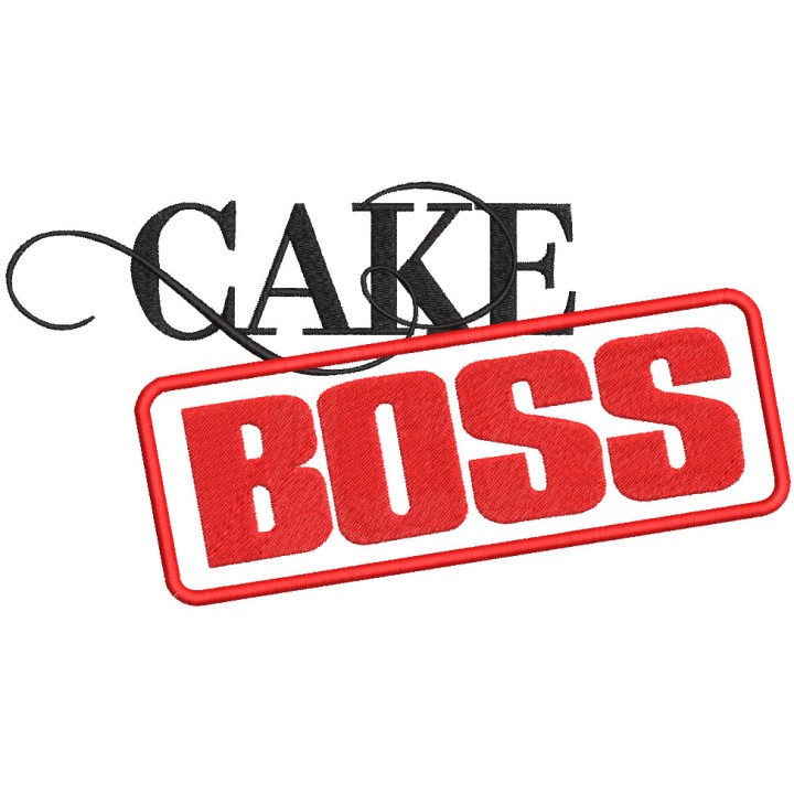 Cake boss logo embroidery design - Embroidery Design