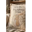 Moon & Back Bunny Stitching Pattern for Baby Gifts