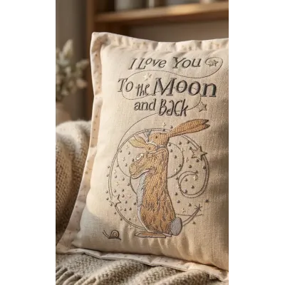 Moon & Back Bunny Stitching Pattern for Baby Gifts