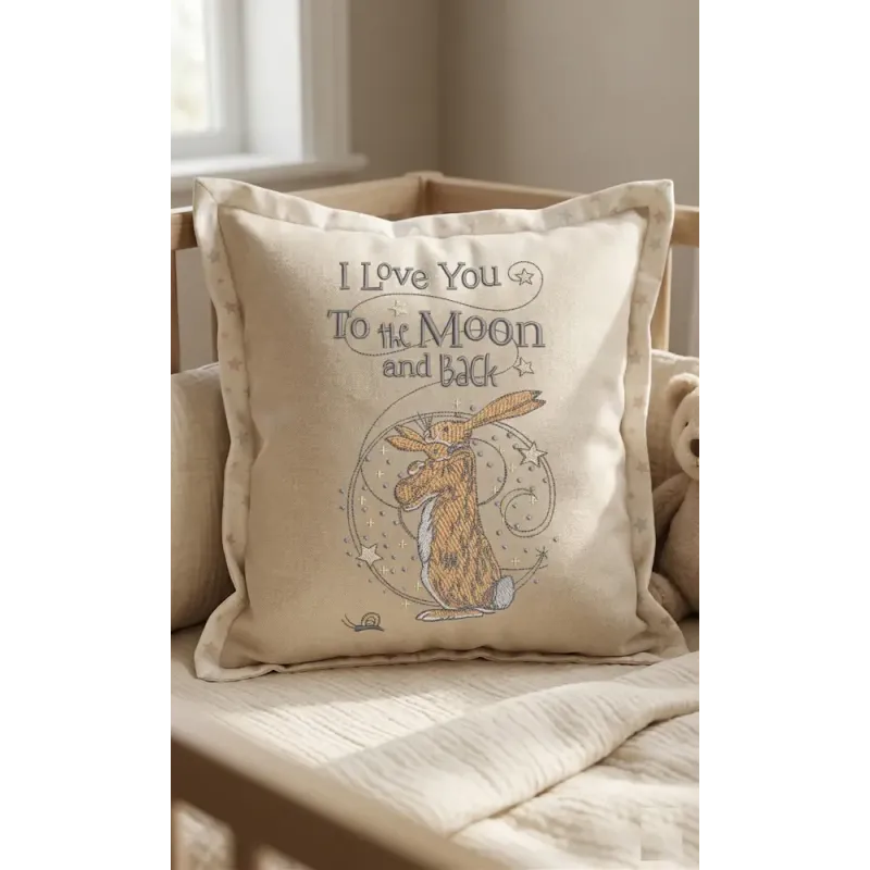 Moon & Back Bunny Stitching Pattern for Baby Gifts