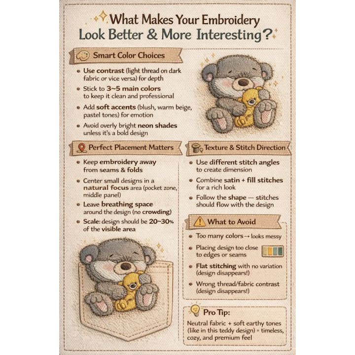 Bear with teddy bear embroidery design - Embroidery Design