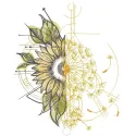 Chamomile vs Dandelion embroidery design featuring intricate floral patterns in vibrant colors.