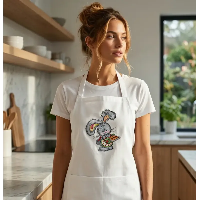 Bunny Baking Cookies Stitching Pattern