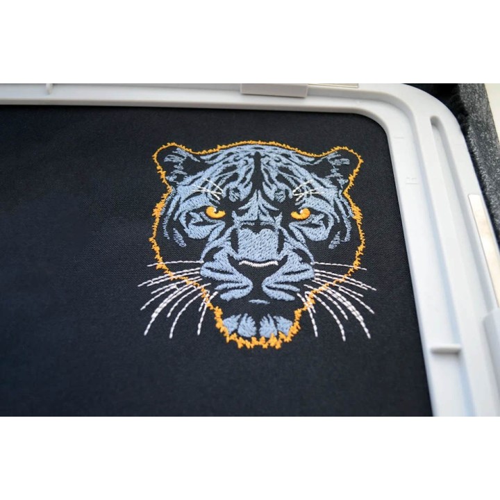 Dark Blue Panther Embroidery Design - Unique & Stylish