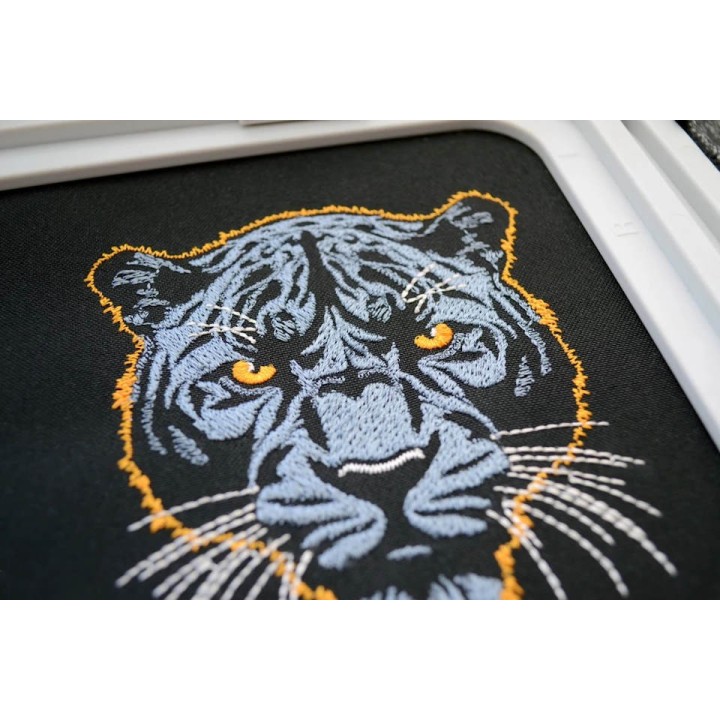 Dark Blue Panther Embroidery Design - Unique & Stylish