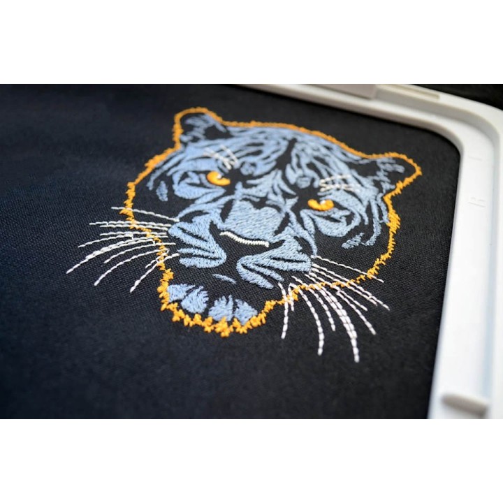 Dark Blue Panther Embroidery Design - Unique & Stylish