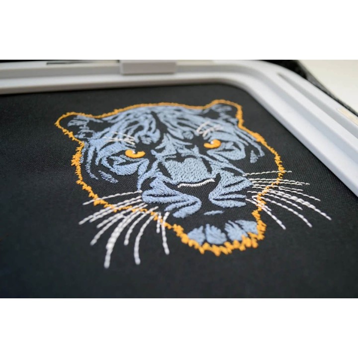 Dark Blue Panther Embroidery Design - Unique & Stylish
