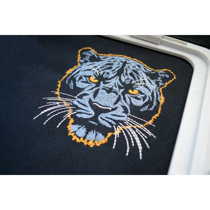 Dark Blue Panther Embroidery Design - Unique & Stylish