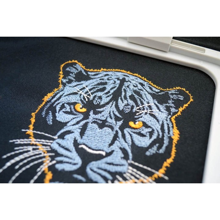 Dark Blue Panther Embroidery Design - Unique & Stylish