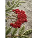Ripe mountain ash embroidery design showcasing vibrant berries, ideal for summer-themed stitching projects.