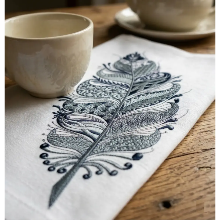 Gorgeous Feather Machine Embroidery Design | Instant Downlo…