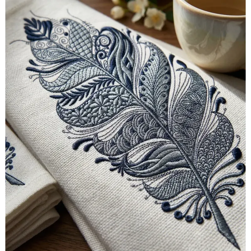 Gorgeous Feather Machine Embroidery Design | Instant Downlo…