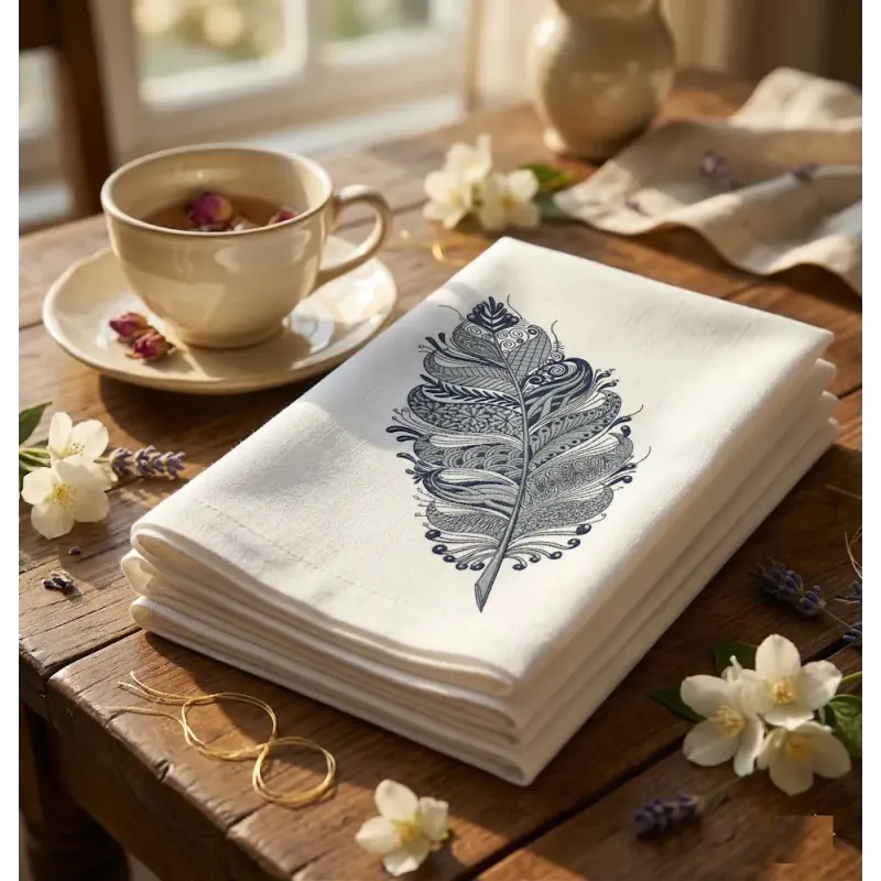 Gorgeous Feather Machine Embroidery Design | Instant Downlo…