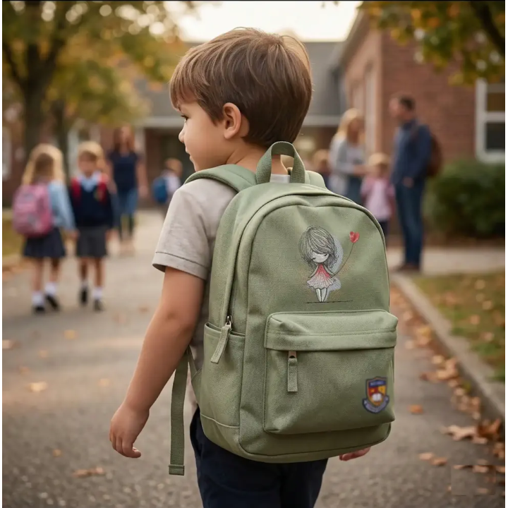 Girl and a heart balloon free embroidery design