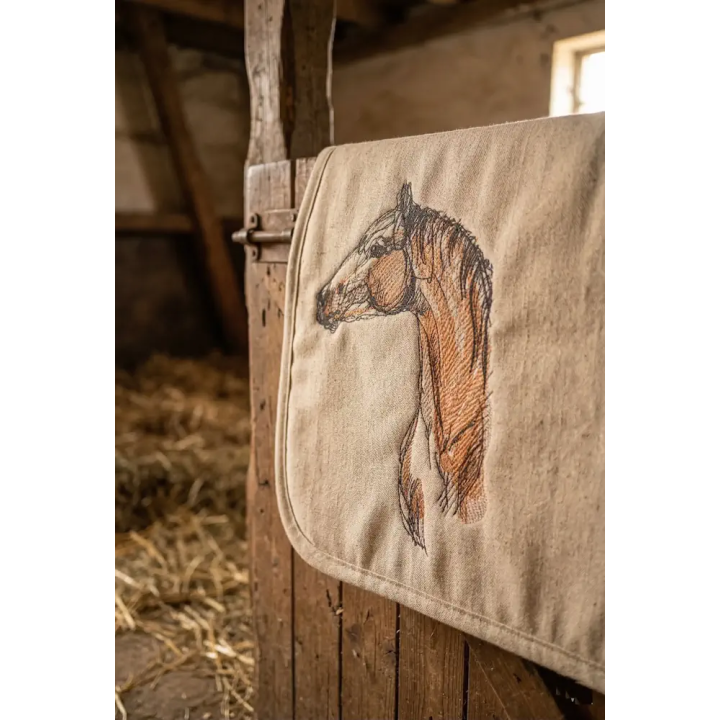 Brown Horse Sketch Embroidery Design - Unique & Elegant