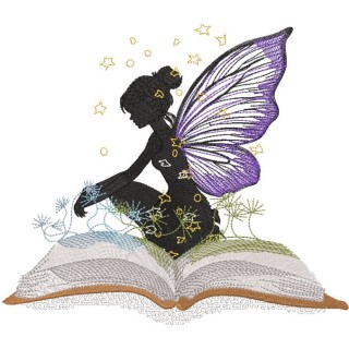 Fairy from the magic book embroidery design - Embroidery Design