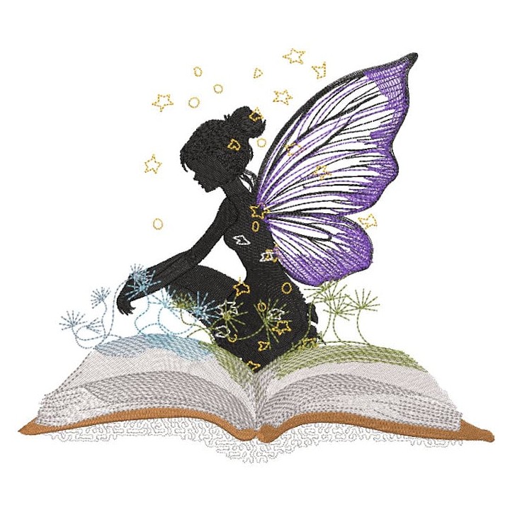 Fairy from the magic book embroidery design - Embroidery Design