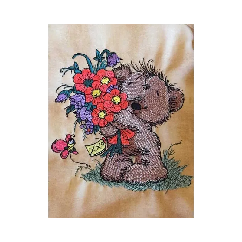 Teddy Bear Bouquet Stitching Pattern for Crafters