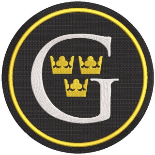 Gustavus Athletics logo embroidery design - Embroidery Design