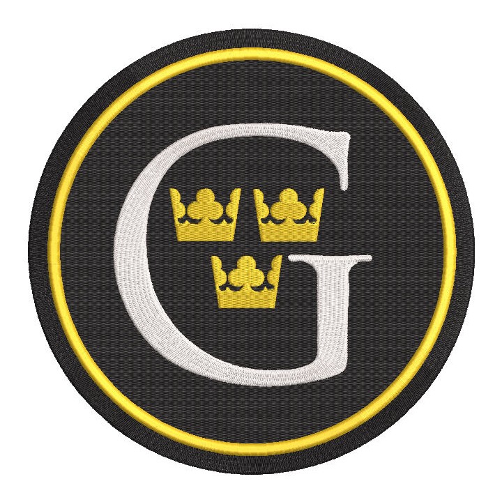 Gustavus Athletics logo embroidery design - Embroidery Design