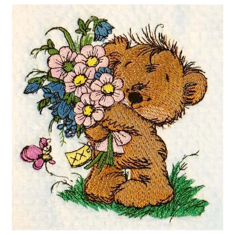 Teddy Bear Bouquet Stitching Pattern for Crafters