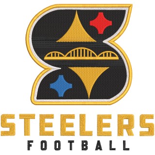 Steelers football embroidery design