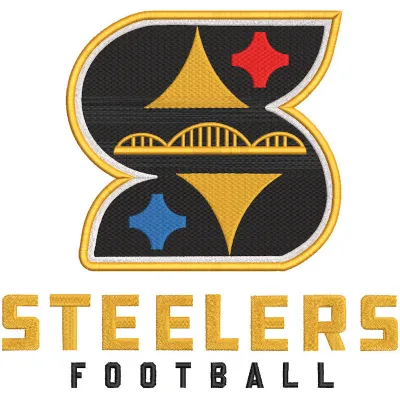 Steelers football embroidery design