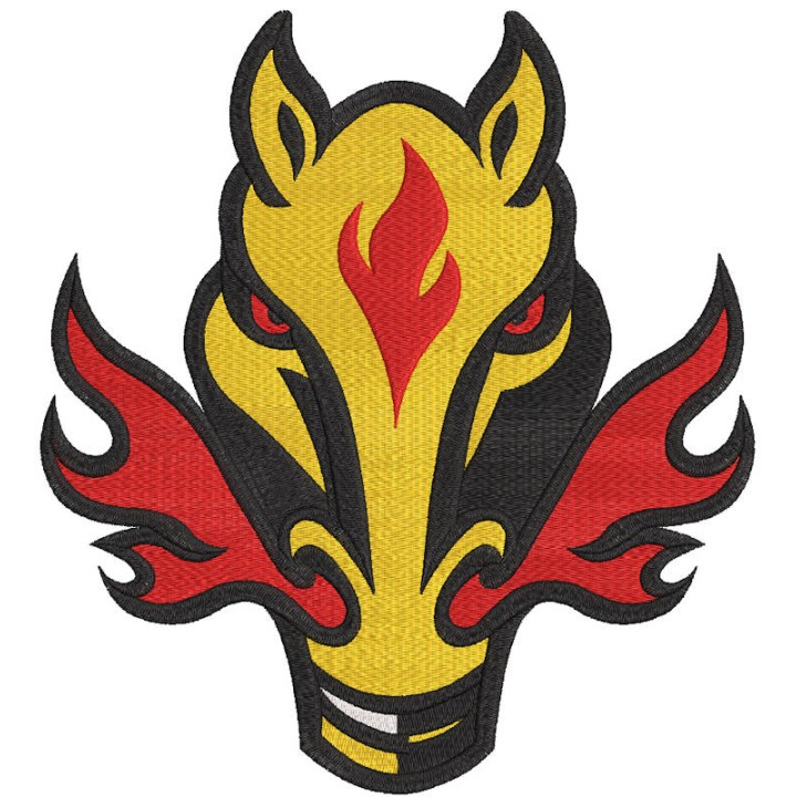 Calgary Flames Alternative logo 2022 embroidery design