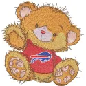 Teddy bear Buffalo Bills embroidery design