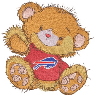 Teddy bear Buffalo Bills embroidery design