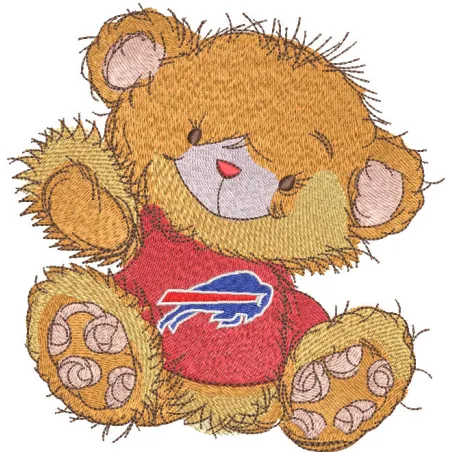Teddy bear Buffalo Bills embroidery design