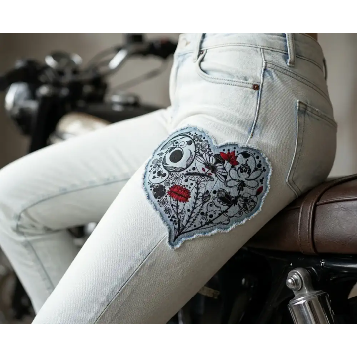 Floral heart 3 embroidery design - Embroidery Design