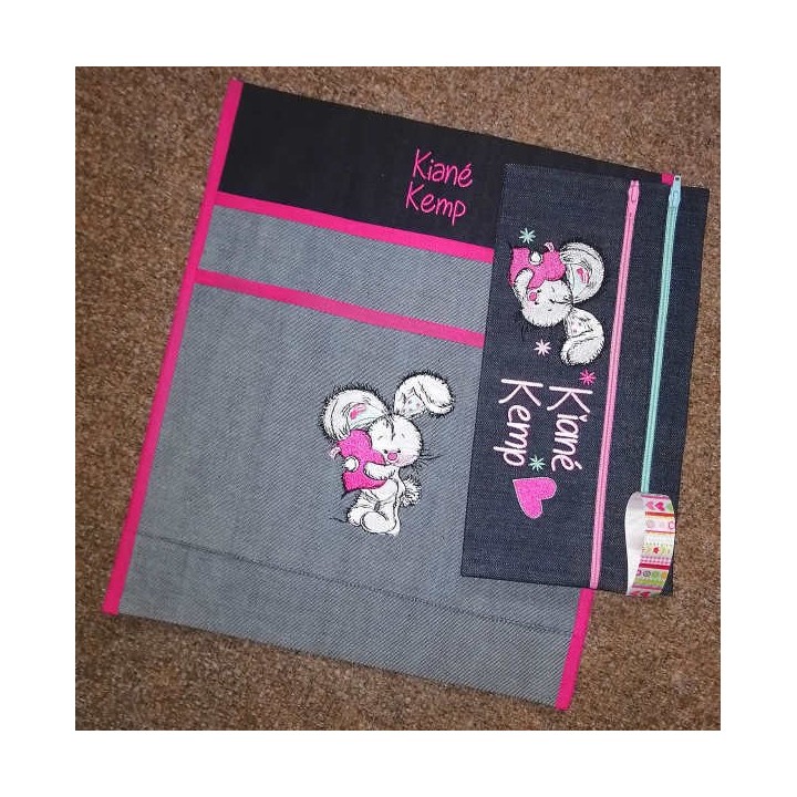 Bunny Hugs Your Heart Embroidery Design