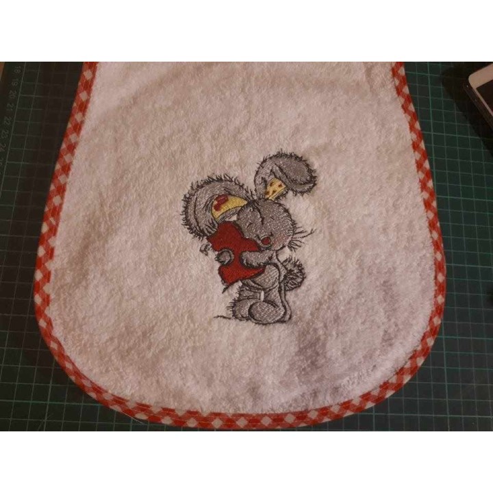 Bunny Hugs Your Heart Embroidery Design
