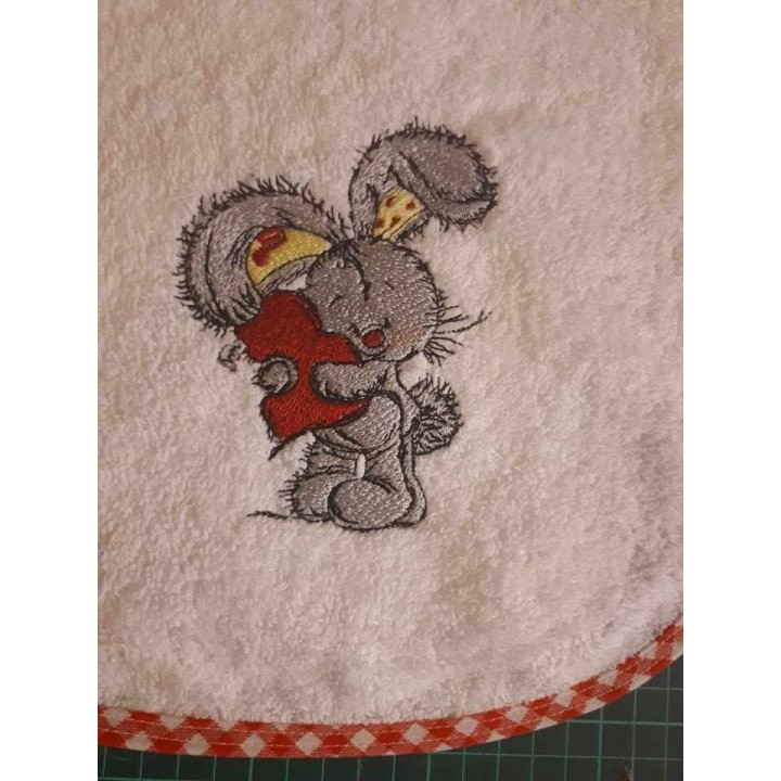 Bunny Hugs Your Heart Embroidery Design