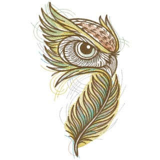 Owl vibe embroidery design