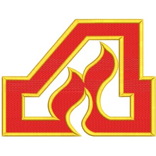 Atlanta Flames logo embroidery design