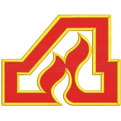 Atlanta Flames logo embroidery design