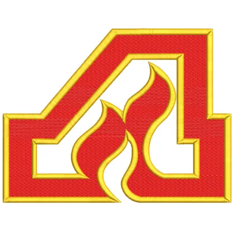 Atlanta Flames logo embroidery design