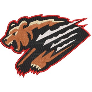Fresno Grizzlies primary logo embroidery design