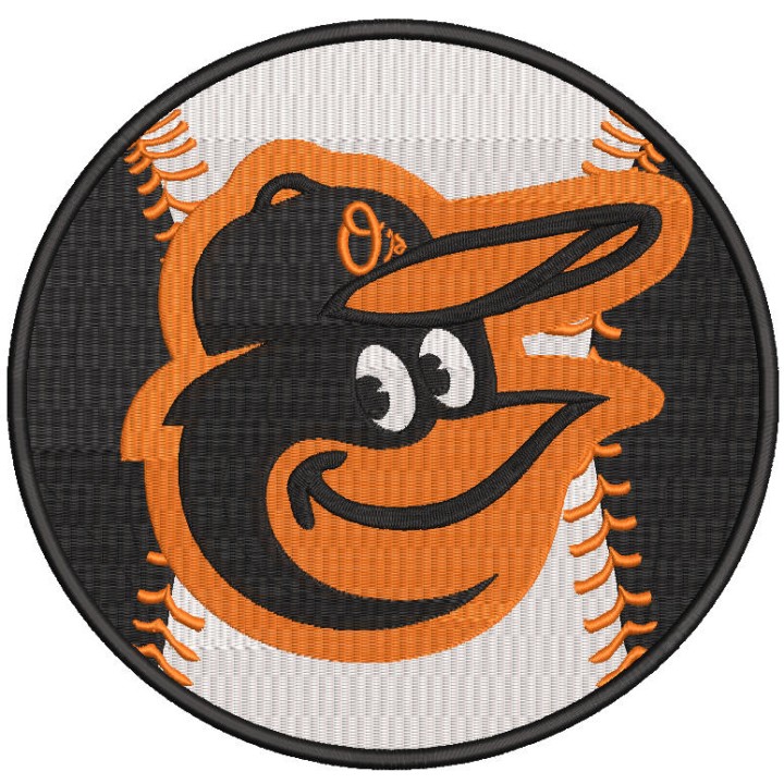 Baltimore Orioles MLB Baseball embroidery design