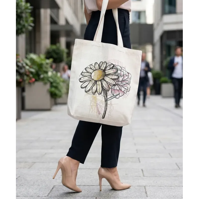 Chamomile Hydrangea Embroidery Design | Floral Art